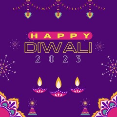 Diwali 2023 Greetings Banner | Wishing You Light and Prosperity.