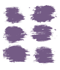 Set of grunge purple brush stroke banner
