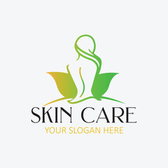 Fototapeta na wymiar beauty natural skin care logo design vector