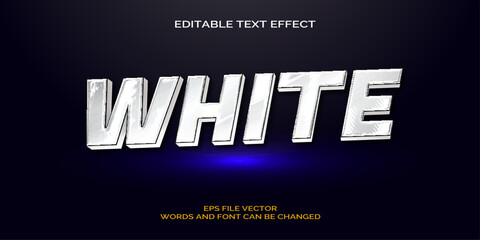 Fototapeta na wymiar Free vector golden white text effect editable modern lettering typography font style 
