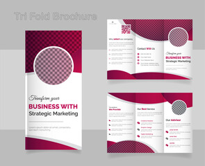corporate modern brochure template set design. there fold brochure template design. 