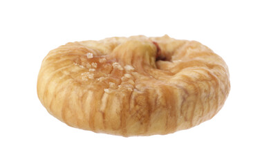 One tasty dried fig isolated on white