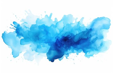 Obraz premium Blue Ink Cloud Floating in the Air