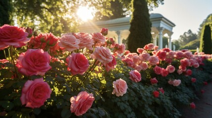 Fototapeta na wymiar a beautiful rose flower garden