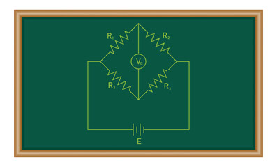 Wheatstone bridge circuit diagram. Scientific resources for teachers and students.