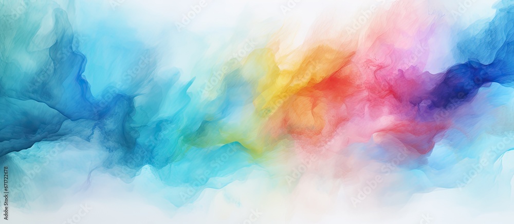 Poster vibrant watercolor paint on canvas creates an abstract backdrop offering excellent resolution and qu
