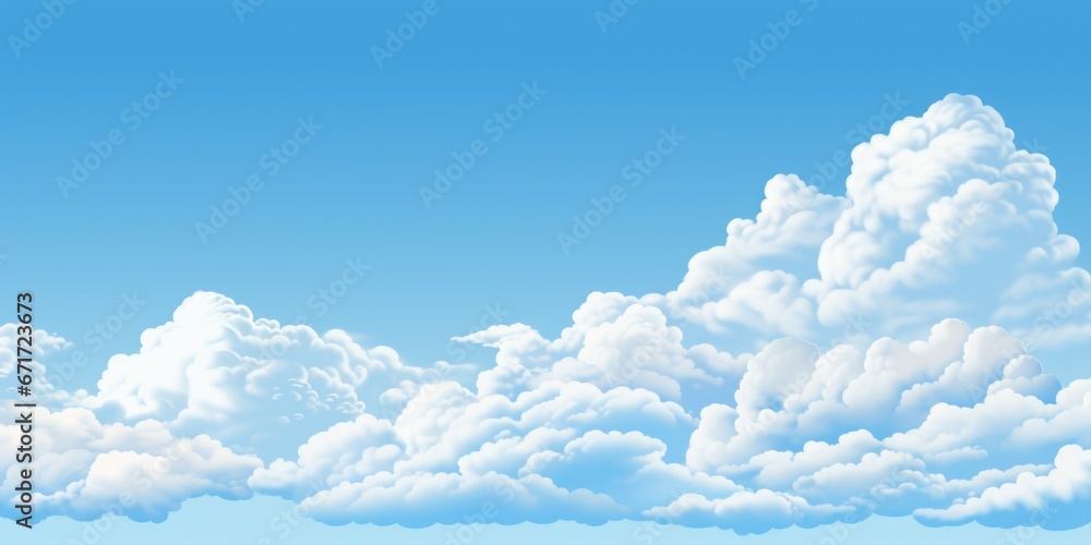 Poster a picture showing a group of clouds against a clear blue sky. this image can be used for various pur
