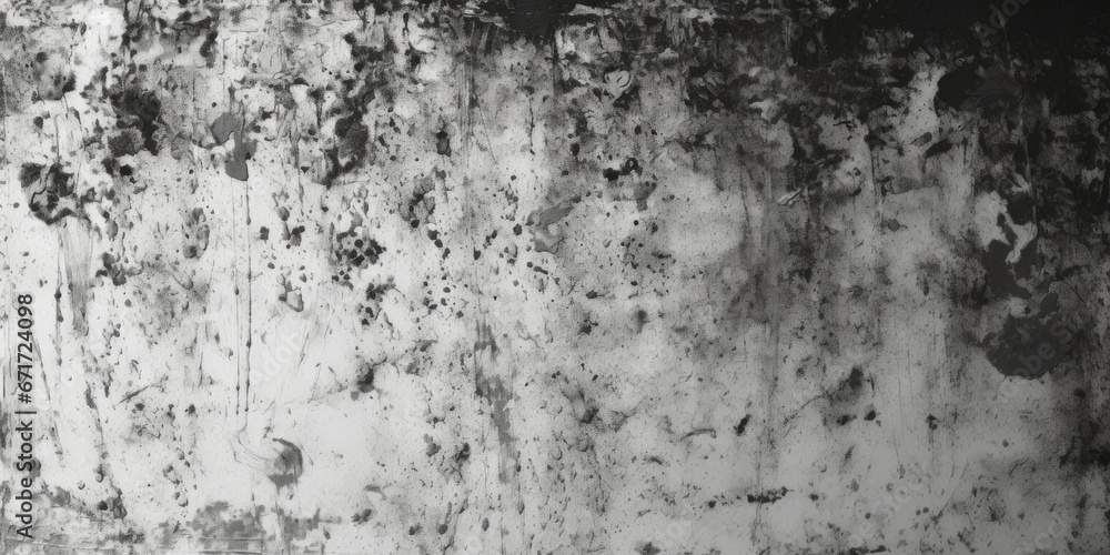 Poster A black and white photo of a dirty wall. Suitable for adding texture or creating a grungy atmosphere in design projects