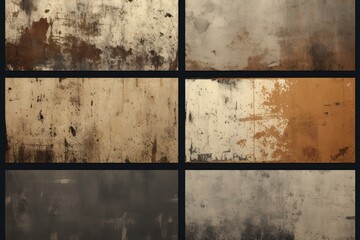 A collection of four unique and distinct textures showcasing the beauty of rust. Perfect for adding an aged and weathered look to your designs. - obrazy, fototapety, plakaty