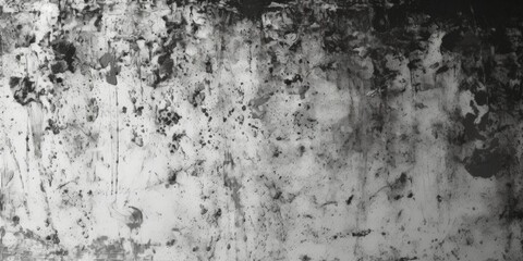 A black and white photo of a dirty wall. Suitable for adding texture or creating a grungy...