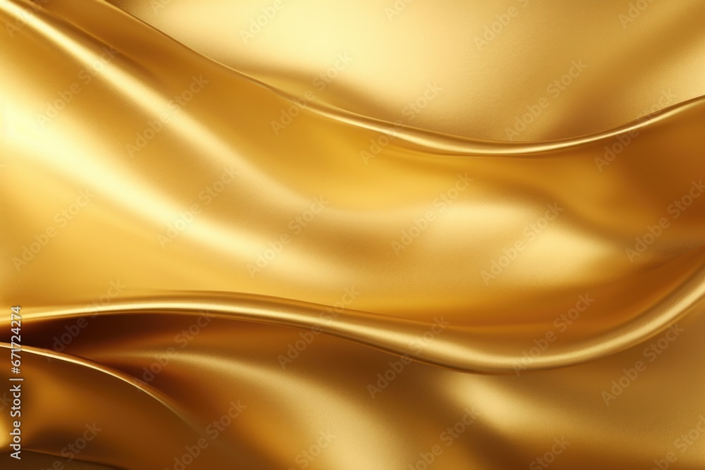 Poster A close up view of a golden fabric. This picture can be used for various creative projects and design concepts