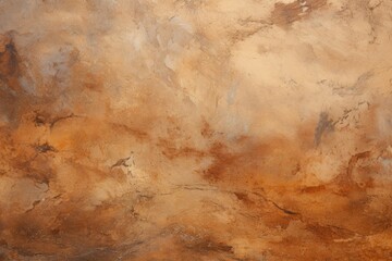 A picture of a brown and white painting on a wall. Can be used as a decorative element in interior design or as a background for various projects