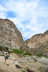 hiking in the mountains