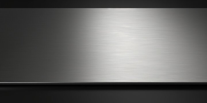 A metal plate is showcased on a sleek black background. This image can be used for various purposes