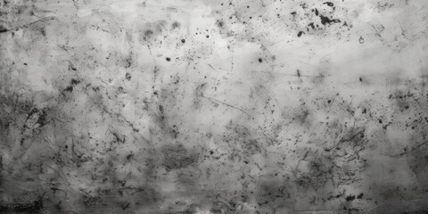 A black and white photo capturing the texture and grime on a dirty wall. This image can be used to depict urban decay, abstract backgrounds, or industrial settings - obrazy, fototapety, plakaty