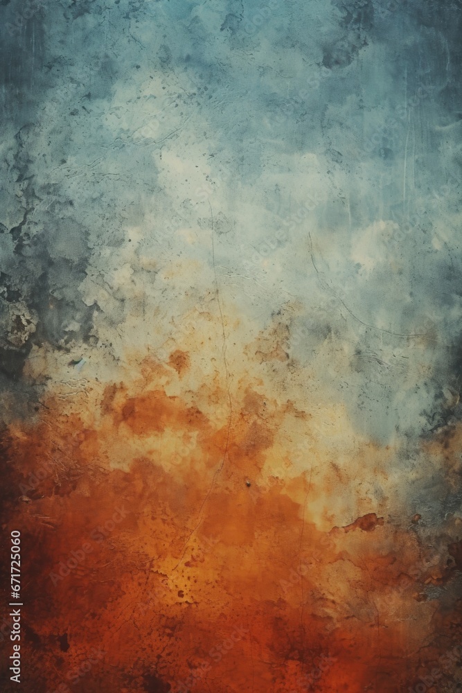 Aufkleber A beautiful painting of a sky with fluffy clouds in the background. Perfect for adding a serene and calming touch to any space