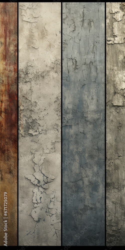 Aufkleber A set of four different colored concrete textures. Perfect for background designs and architectural projects