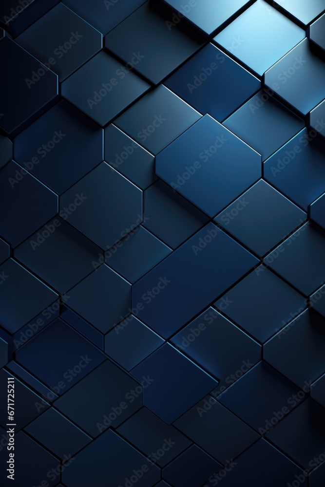 Poster A dark blue background with an abundance of cubes. This versatile image can be used for various design projects