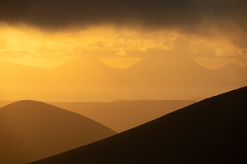 Obraz premium Arran Mountains Sunset