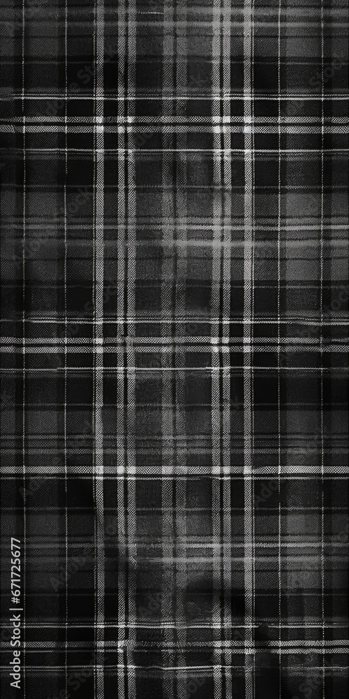 Poster a black and white photo showcasing a plaid fabric pattern. suitable for various design projects