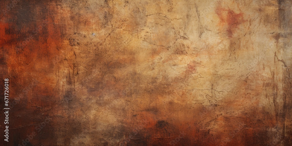 Aufkleber A painting featuring a red and brown background. This versatile artwork can be used in various design projects