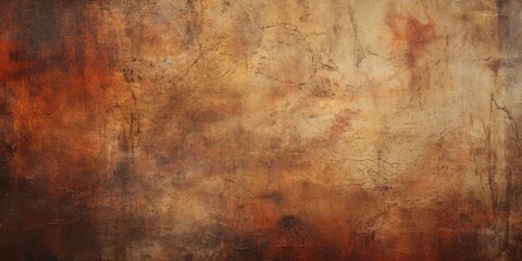A painting featuring a red and brown background. This versatile artwork can be used in various design projects