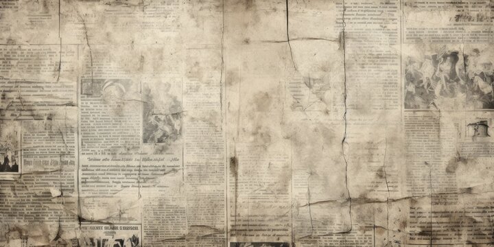 A collection of vintage newspaper papers displayed on a wall. This image can be used for historical research, journalism, or to create a vintage atmosphere in designs.