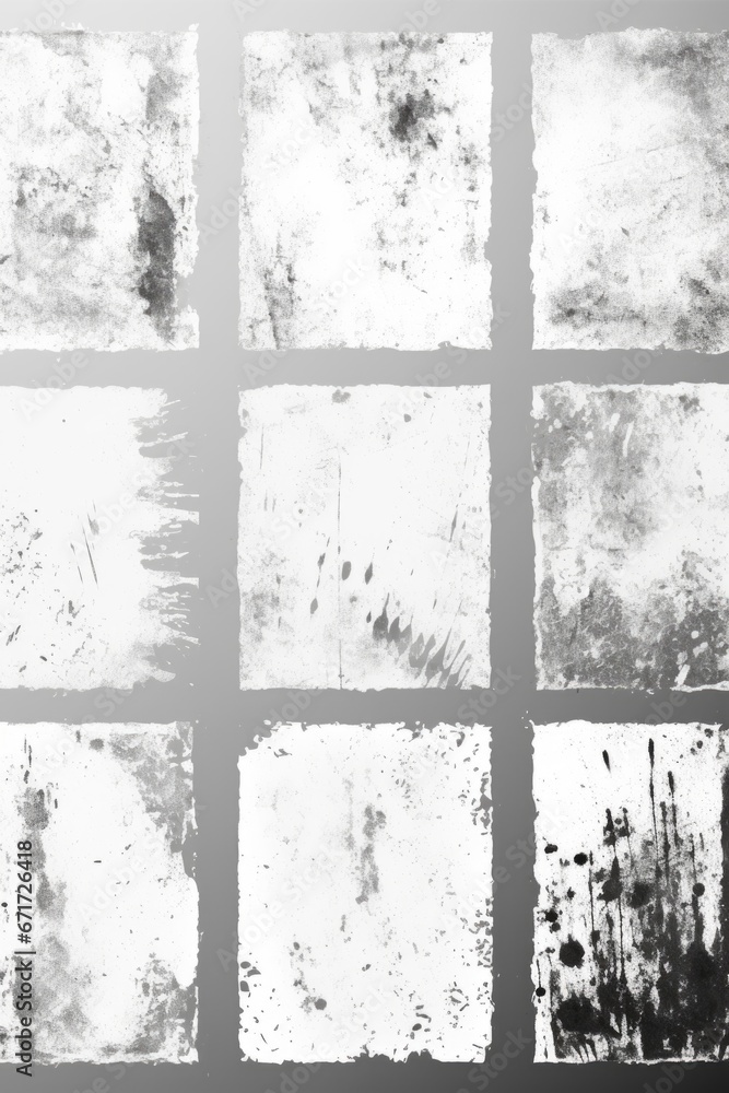 Poster A black and white photo featuring a set of four squares. This versatile image can be used for various design projects.