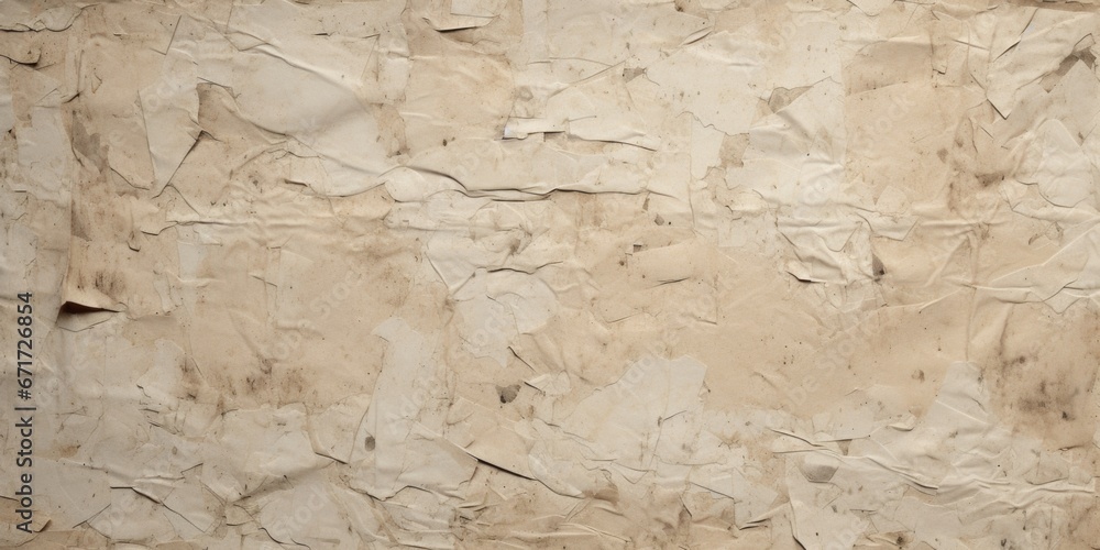 Poster a detailed view of a piece of paper that is attached to a wall. this image can be used for various p