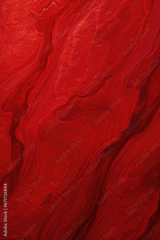 Poster A close-up shot of a vibrant red marble surface. Perfect for adding a touch of elegance and sophistication to any project or design.