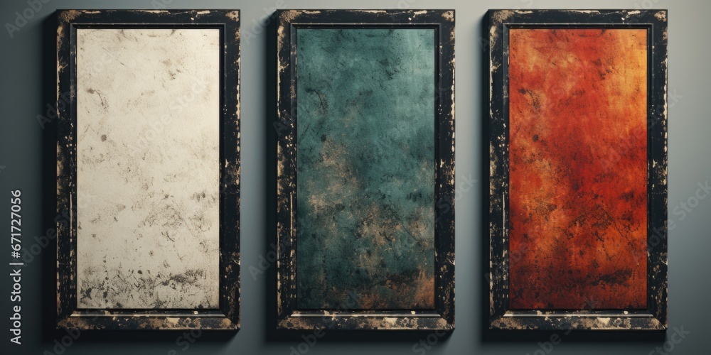Leinwandbilder a set of three framed pictures in different colors. perfect for adding a pop of color to any room.