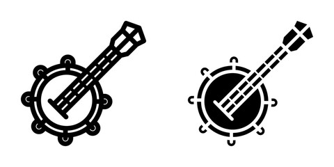 Banjo Icon. symbol for mobile concept and web design. vector illustration