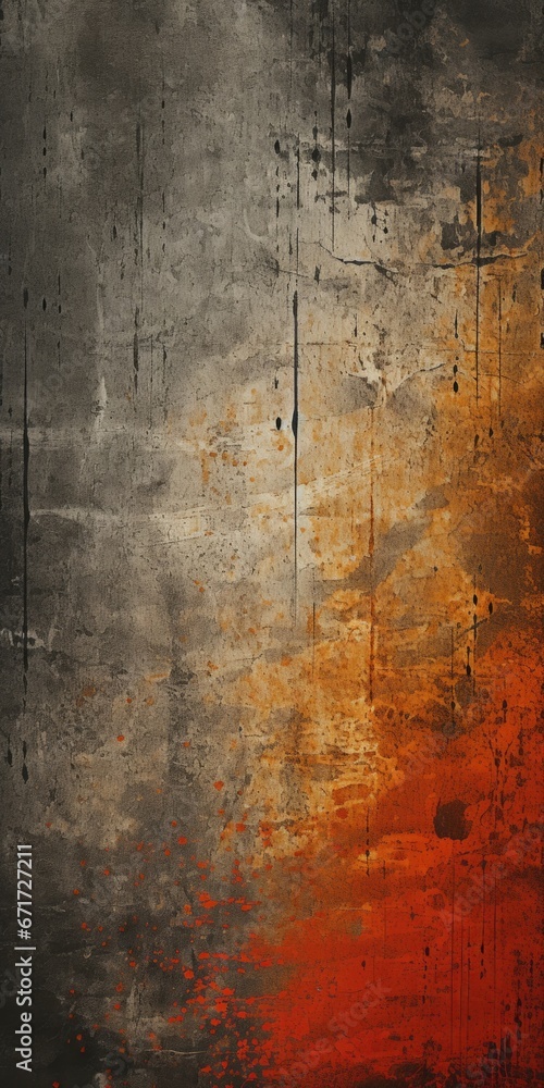 Poster An abstract painting with a red and grey background. Perfect for adding a modern touch to any space.