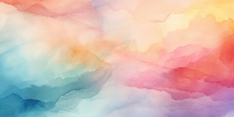 A vibrant background created with multicolored watercolor paint. This versatile image can be used...