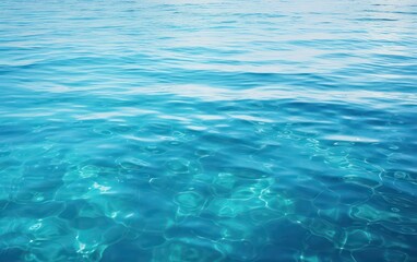 Fototapeta na wymiar Serene blue water surface, calm and captivating.
