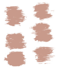 Collection of wheat color vector grunge style brush