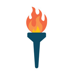 burning torch icon- vector illustration