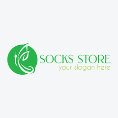 socks shop logo design vector