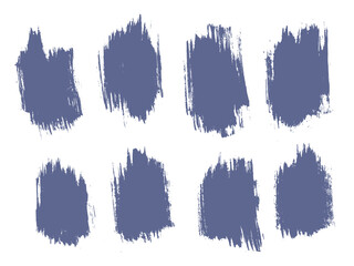 Hand draw purple brush stroke design set