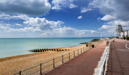 Obraz premium St Leaonards on Sea in Hastings and the Grand Parade in Sussex