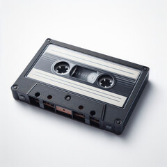 Obraz premium audio cassette tape on isolated white background. ai generative