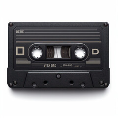 Obraz premium audio cassette tape on isolated white background. ai generative