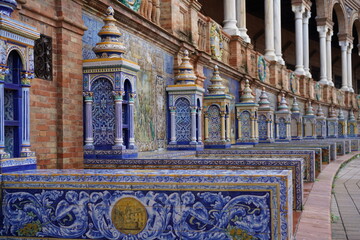 Fototapeta premium Teilaufnahme Plaza de Espana, Sevilla, 25.10.2023