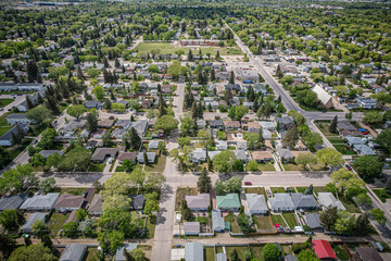 Aerial of the Queen Elizabeth Neighborhood in Saskatoon