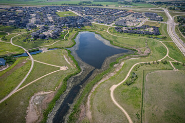 Aerial of the Lakewood Suburban Centre Neighborhood in Saskatoon