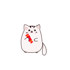 Cute cat with candy