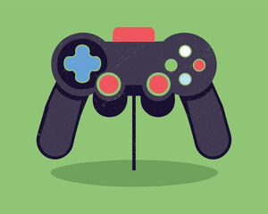 joypad vector flat color icon. Game Joystick vector graphics