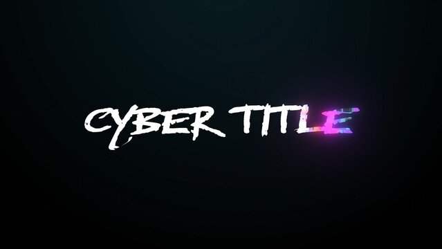 Cyber Colorful Digital Glitch Intro Title