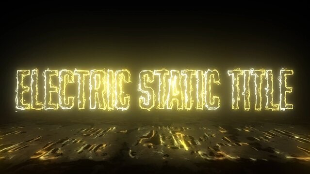 Electric Shock Static Logo and Title Reveal