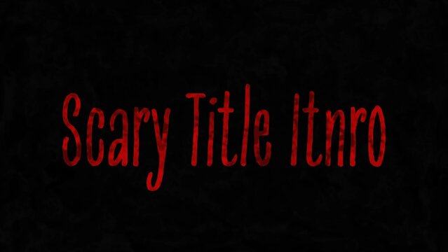 Scary Cartoon Style Horror Title Intro